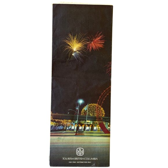 British Columbia Canada 1980's Road Map And Parks Guide Pamphlet - Picture 4 of 9